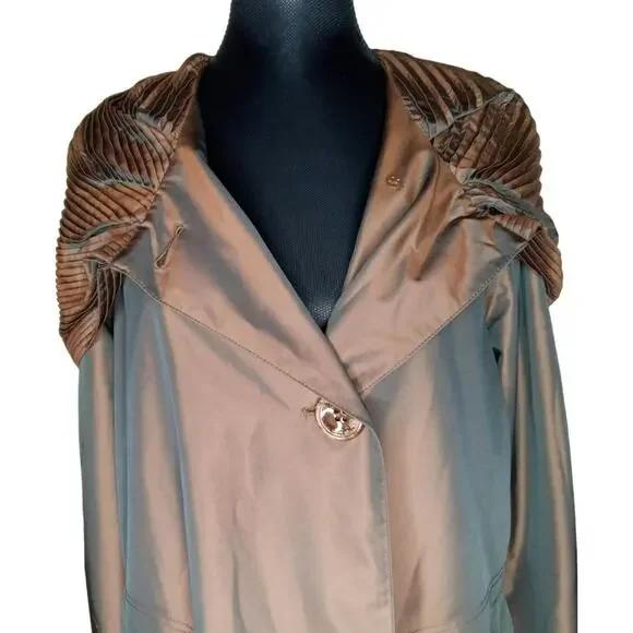PORTRAIT Rich Bronze/Sienna Elegant Mid-Length Coat (NWT) - Med - Picture 2 of 7